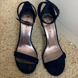 Cute navy strap heels
